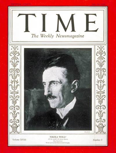 Tesla na naslovnoj strani Time magazina