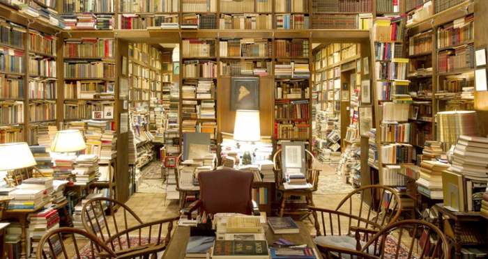 Soba u kojoj žive knjige - stara biblioteka sa knjigama