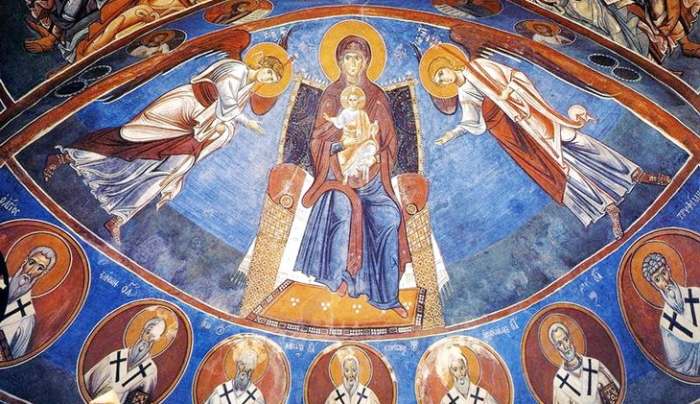 Dolazeći Antihrist i kraj vremena. O kraju vremena - otac Tadej freska sa Kipra Bogorodica Svecarica