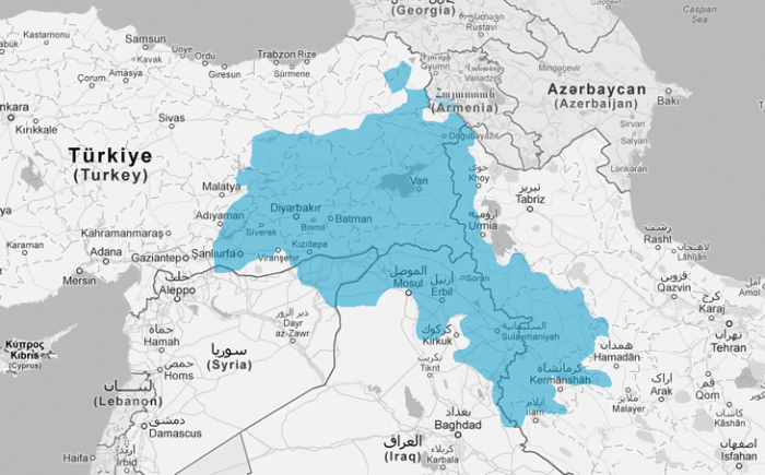 Kurdistan i Turska ili kako su Amerika i Izrael izigrali Turke mapa Kurdistana