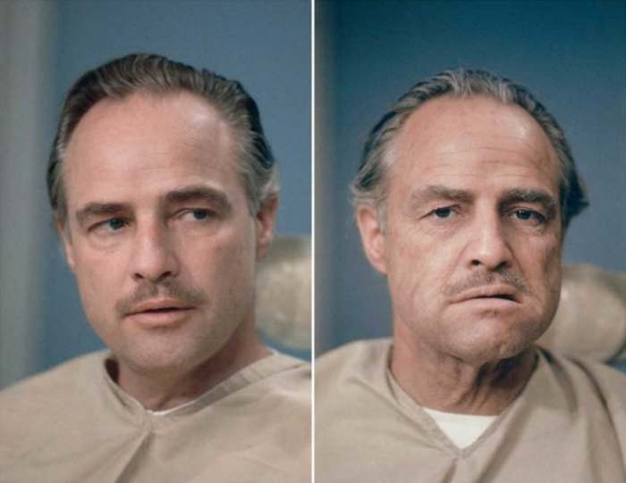 Marlon Brando pre i posle šminkanja u filmu Kum - 20 fotografija u koje je teško poverovati_resize