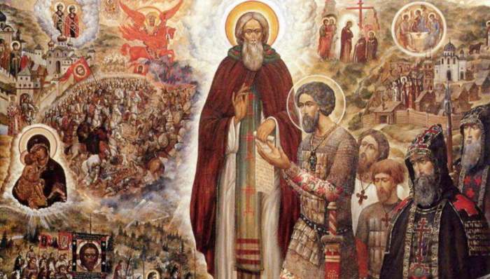 Sveti Sergije Radonješki blagosilja kneza Donskog - 700 godina od rodjena čudotvorca