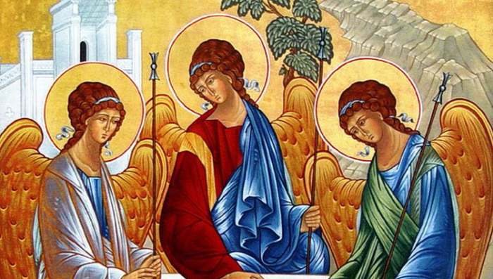 Sveta Trojica ikona Rubljov - Trisveto angelska pesma