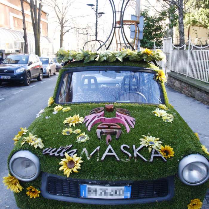 Trabant cveća Kafe Vila Maska na Vračaru