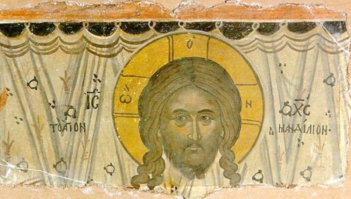 holy mandylion icon 17th dionysiou monastery aghion oros greece