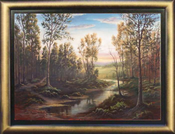 jesenji-suton-120x90 cm Kristijan Filipović - talentovani slikar prirode iz Leskovca