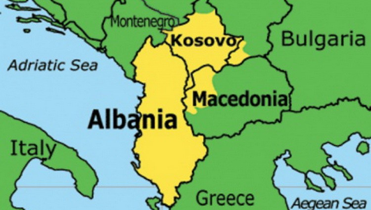 Edi Rama i projekat Velika Albanija mapa