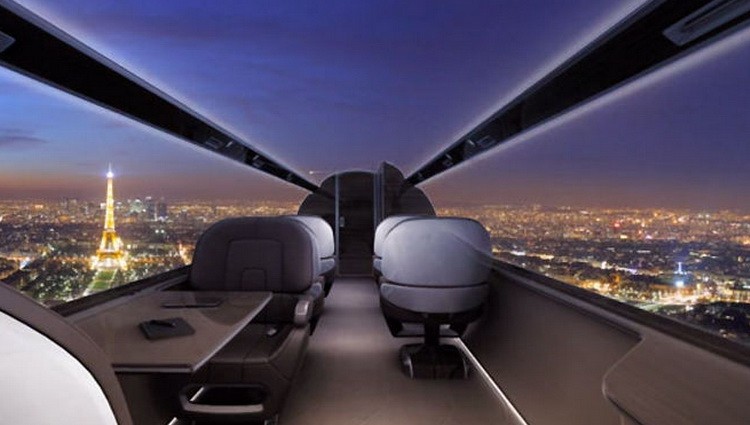 Providni avioni - Ixion providni avion i pogled na Pariz noću iz aviona
