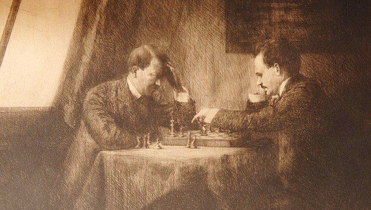 Adolf Hitler i Lenjin igraju šah u Beču