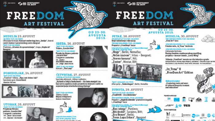 Freedom Art Festival Pančevo - Program festivala