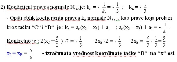 5 Primena koeficijenata jednačine prave