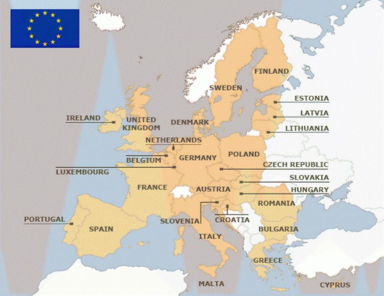 EU mapa 2015 godine i Balkan