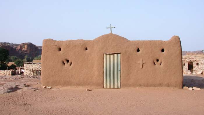 Hrišćanska crkva u Africi mesto Dogon, Mali, Afrika