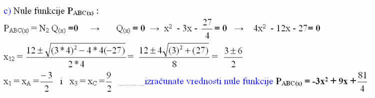 Jednačina površine trougla funkcija promenljive X 13