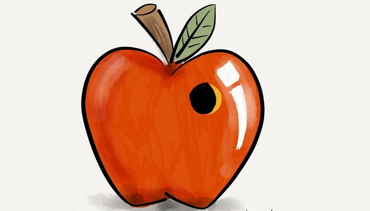 Kratka priča Crv - crvena jabuka