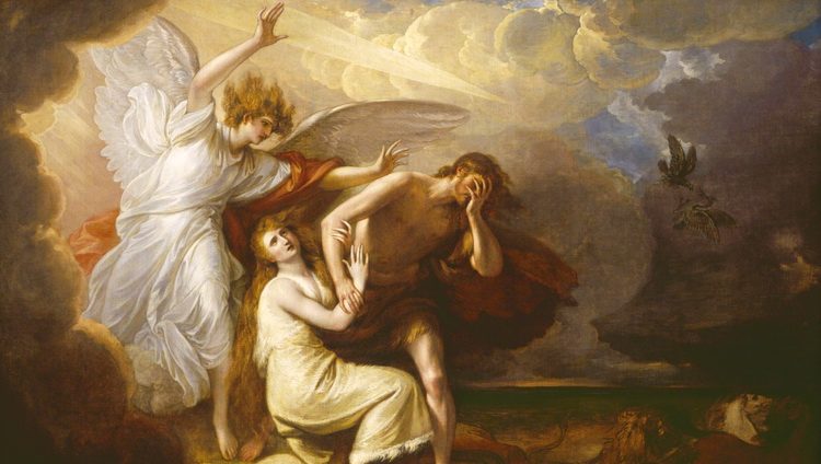 Izgon Adama iz raja - Benjamin Vest 1791 - Sveti Makarije Veliki o prvobitnom čoveku