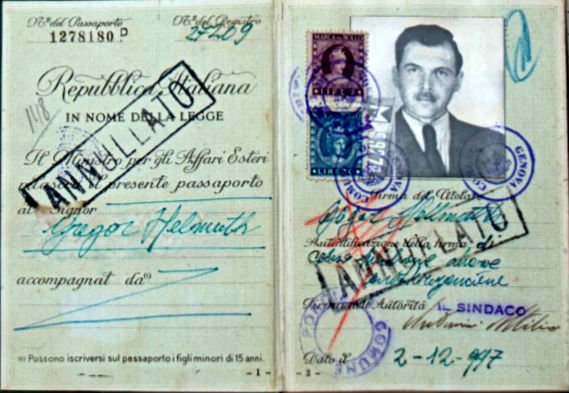 lažni pasoš Jozefa Mengelea