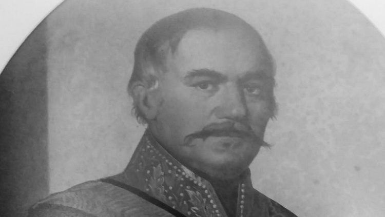 Veliki knjaz Miloš Obrenović kraljevski portret litografija