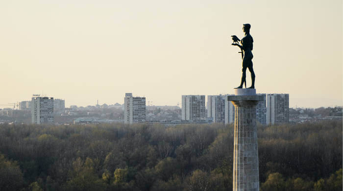 Prikaz spomenika pobednika na Kalemegdanu u Beogradu