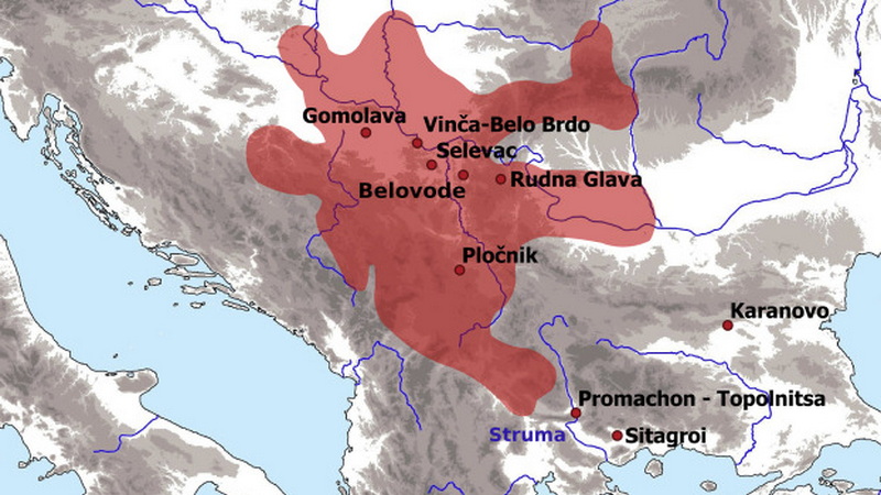 vincanska kultura mapa vincanske civilizacije